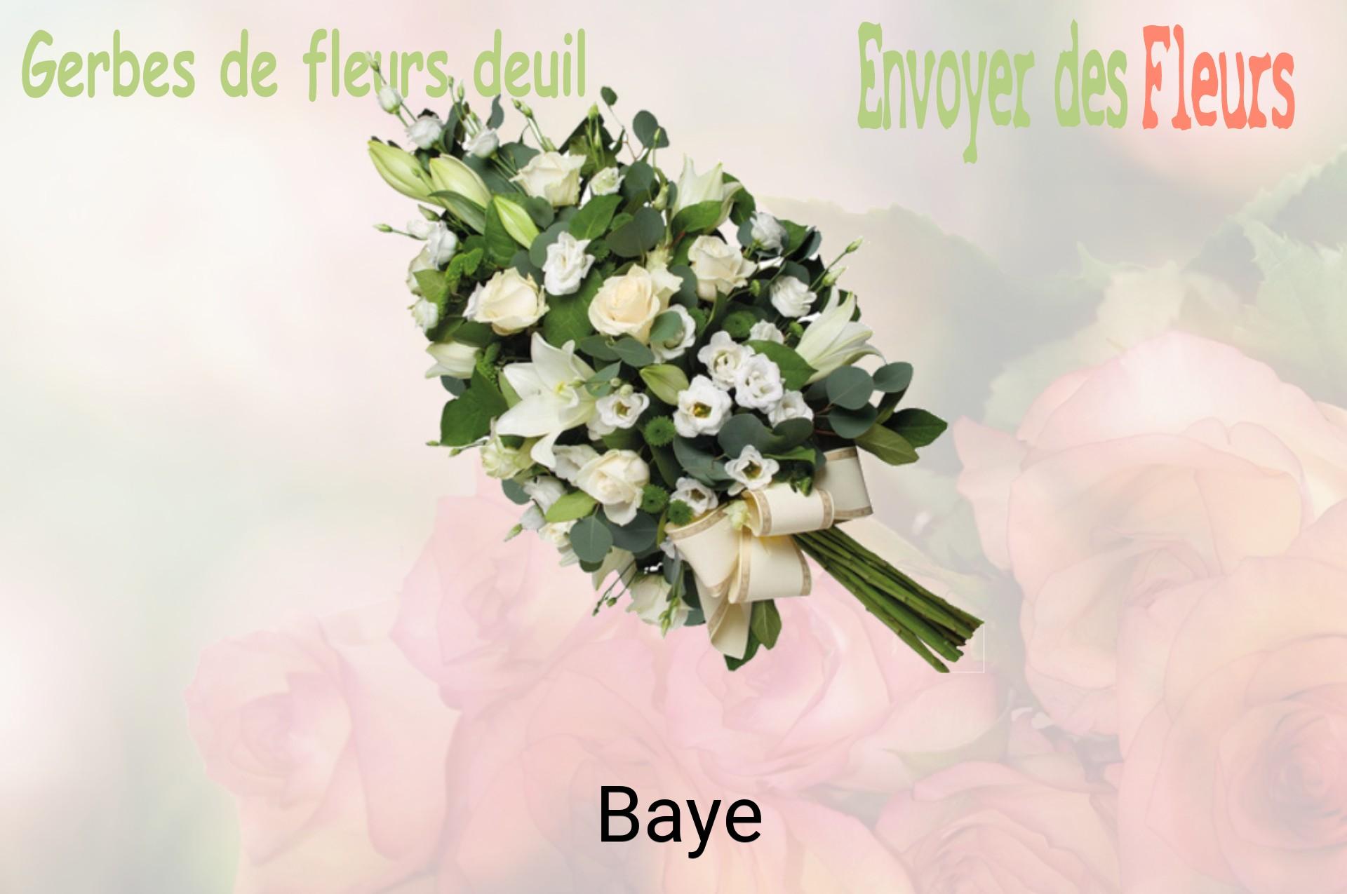 Gerbe de fleurs de deuil livrée à Baye